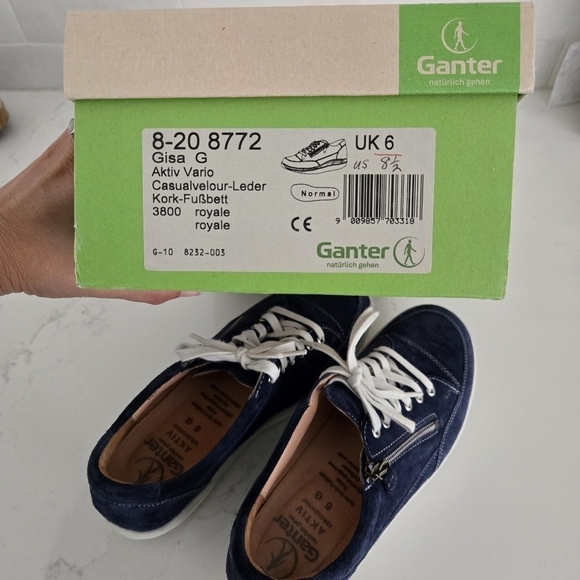 Ganter Gisa 7 Royal Blue Lace-Up Aktiv Active Sneaker Rocker Zip-Up Size 8.5 US - Picture 6 of 6